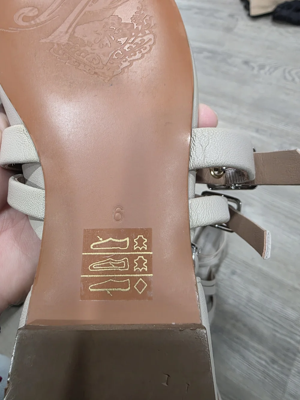 Free People Hart Flat in the beige/cafe colorway